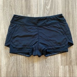 Women's Athleta Black Running Shorts, lined. Sz Medium